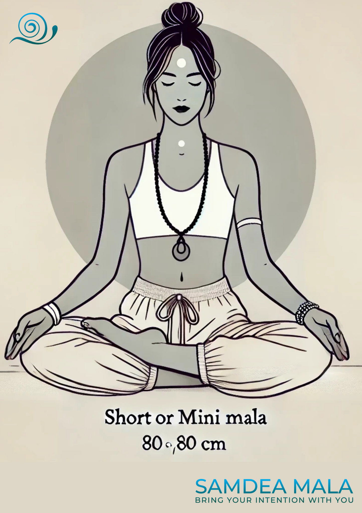 Short Mala or Mini Mala by Samdea Mala - Handmade custom spiritual mala beads