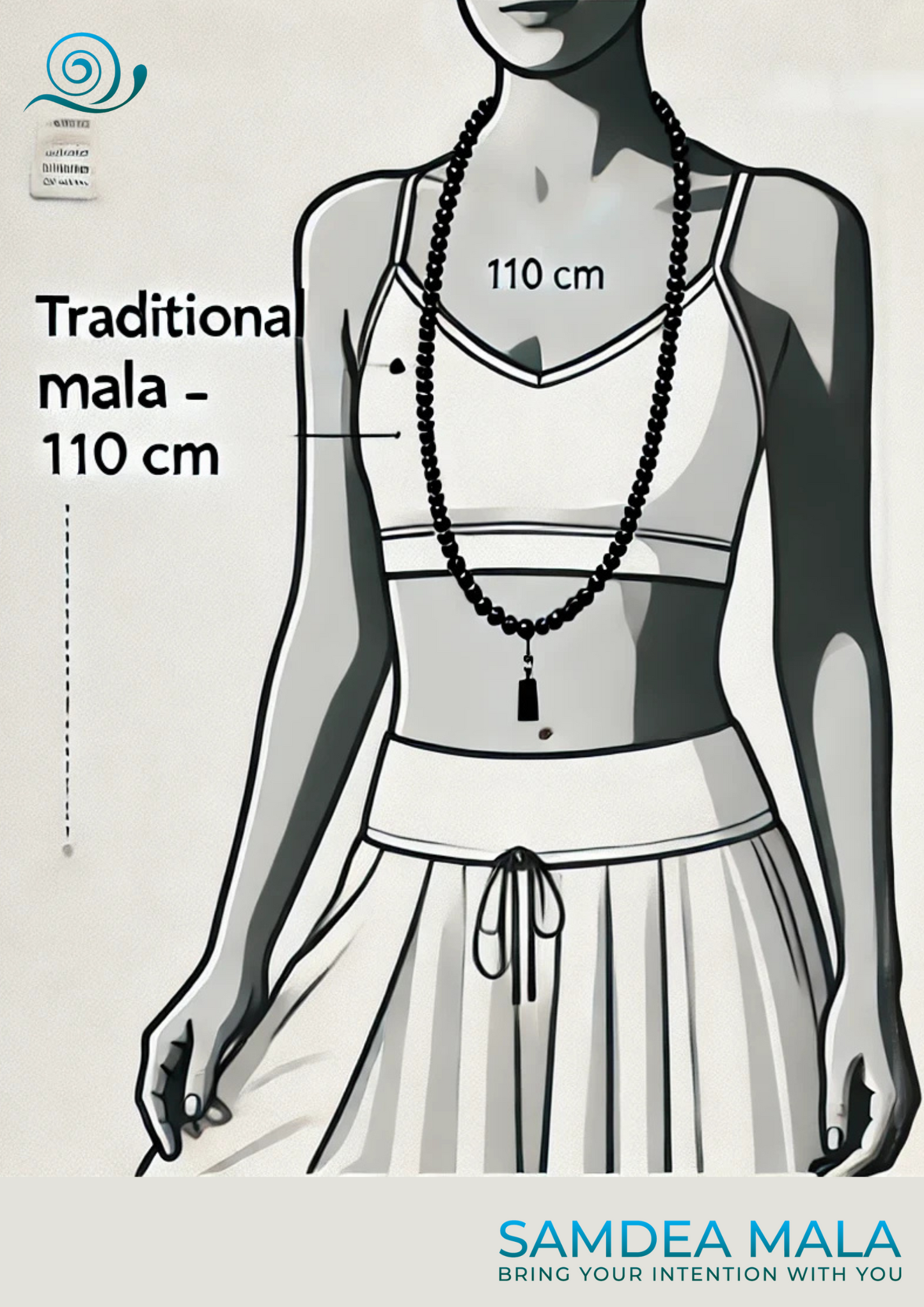 Traditional Mala by Samdea Mala - Handmade custom mala beads, 108 spiritual necklace