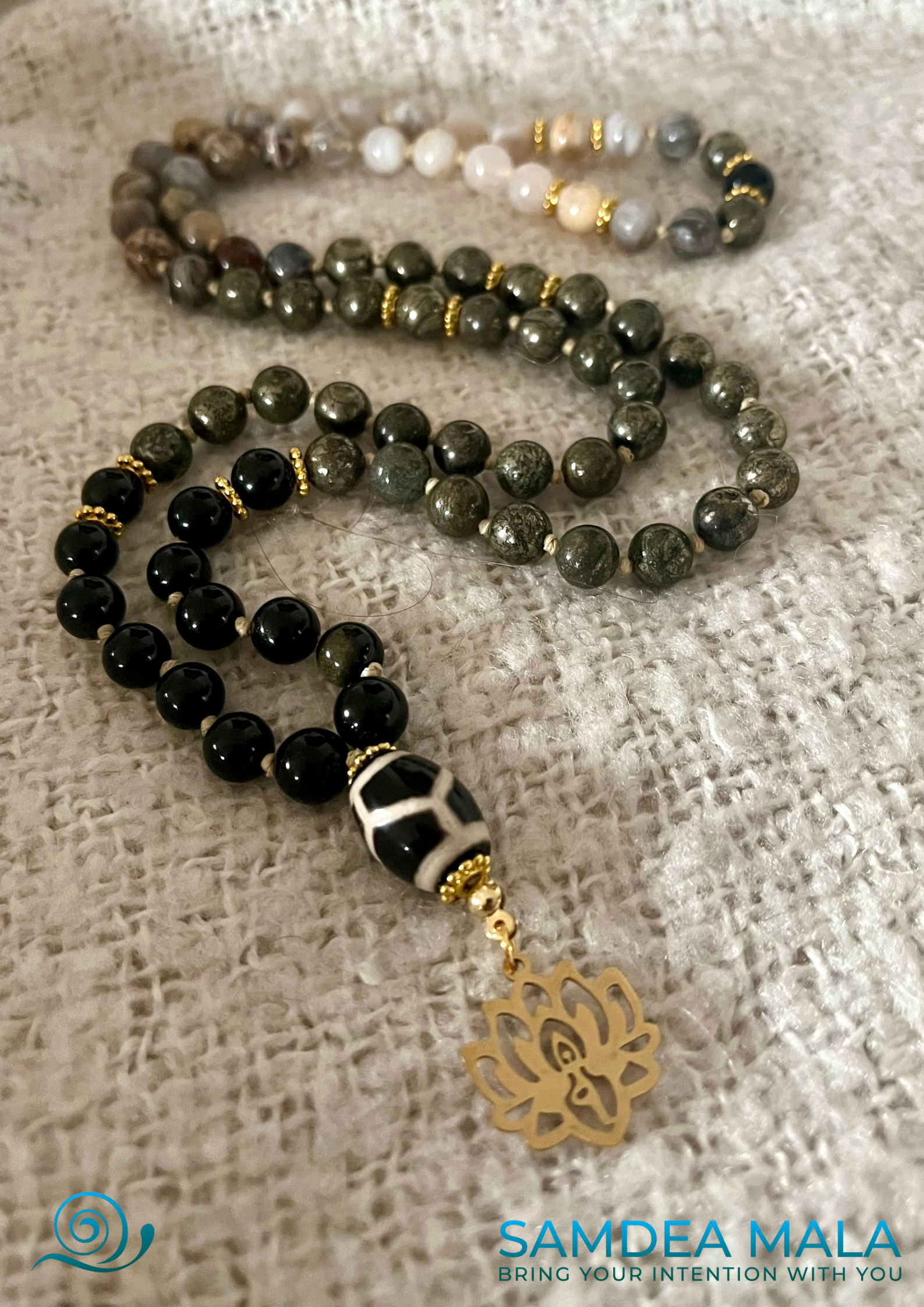 Custom Mala Beads - mala for meditation , spiritual mala, bracelets with crystals, custom mala bracelet, natural gemstones bracelets - Samdea Mala