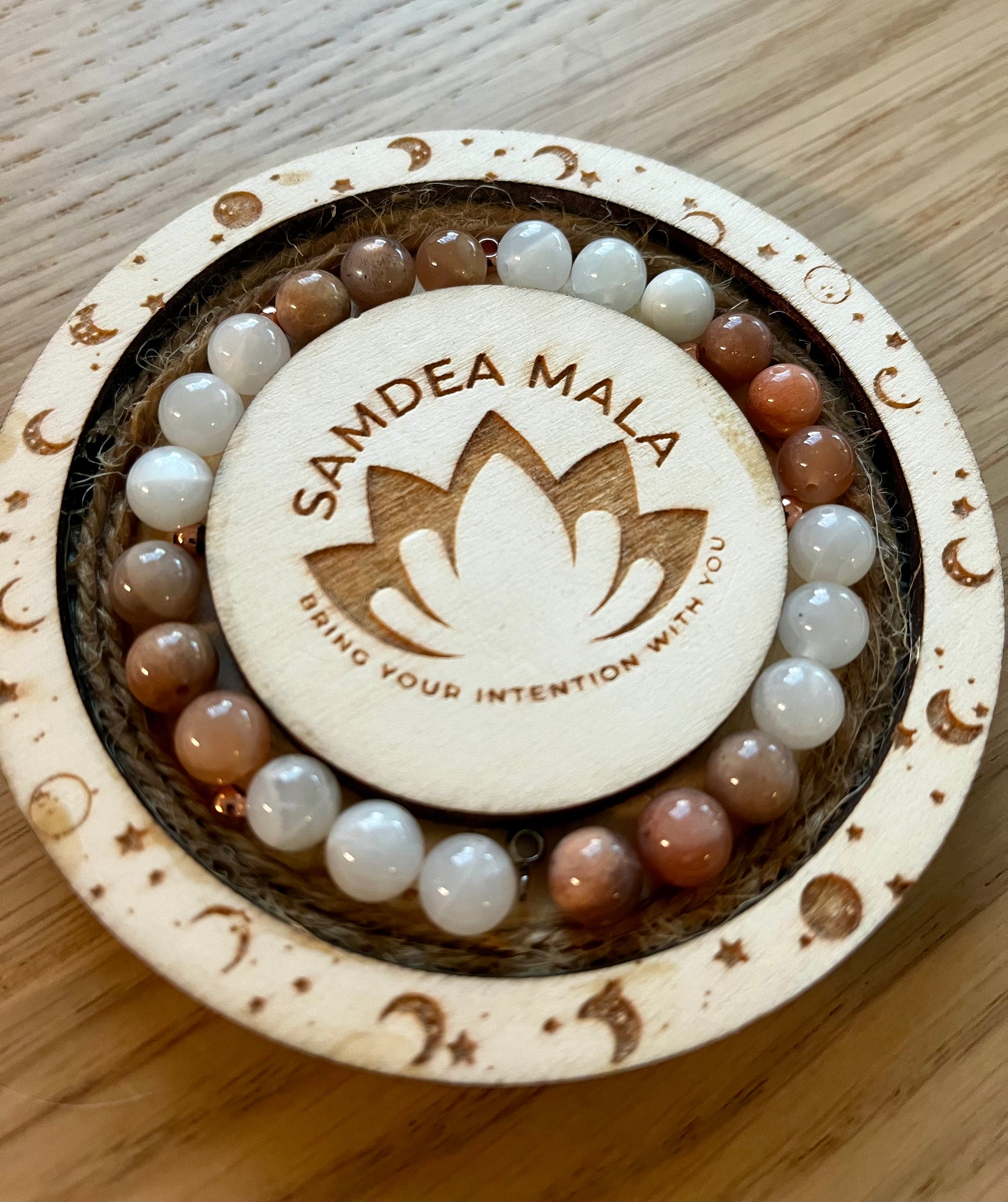 Creating Handmade Cancer Zodiac Bracelet – Moonstone for Intuition, Balance & Emotional Strength - meditation bracelet, intention bracelets,   energy crystals bracelets, bracelets with crystals, custom mala bracelet, natural gemstones bracelets - Samdea Mala