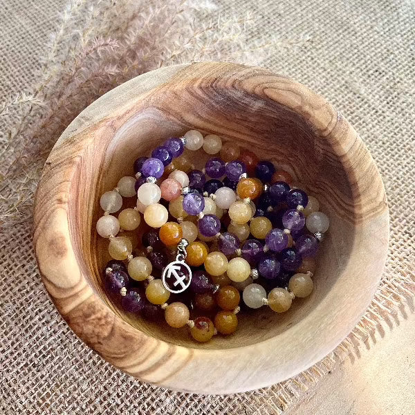 Bracelet for Sagittarius - meditation bracelet, intention bracelets, custom mala, tibetan wrist mala, energy crystals bracelets, spiritual mala, bracelets with crystals, custom mala bracelet, natural gemstones bracelets - Samdea Mala