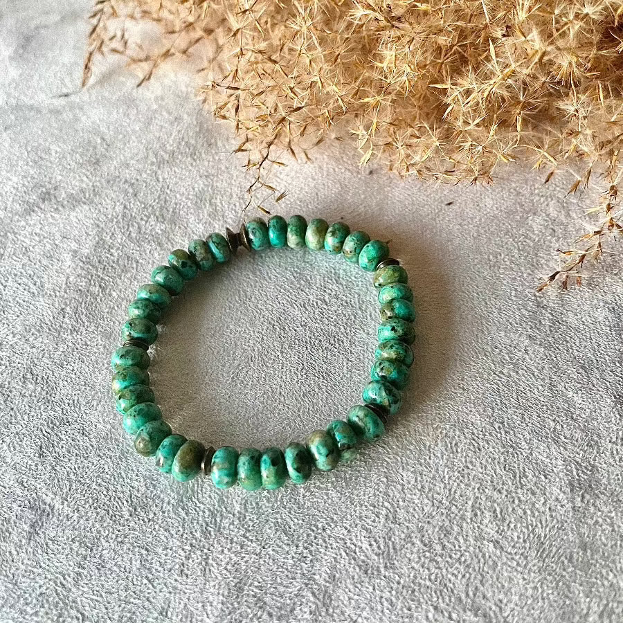 Elastic bracelet in Turquoise Jasper