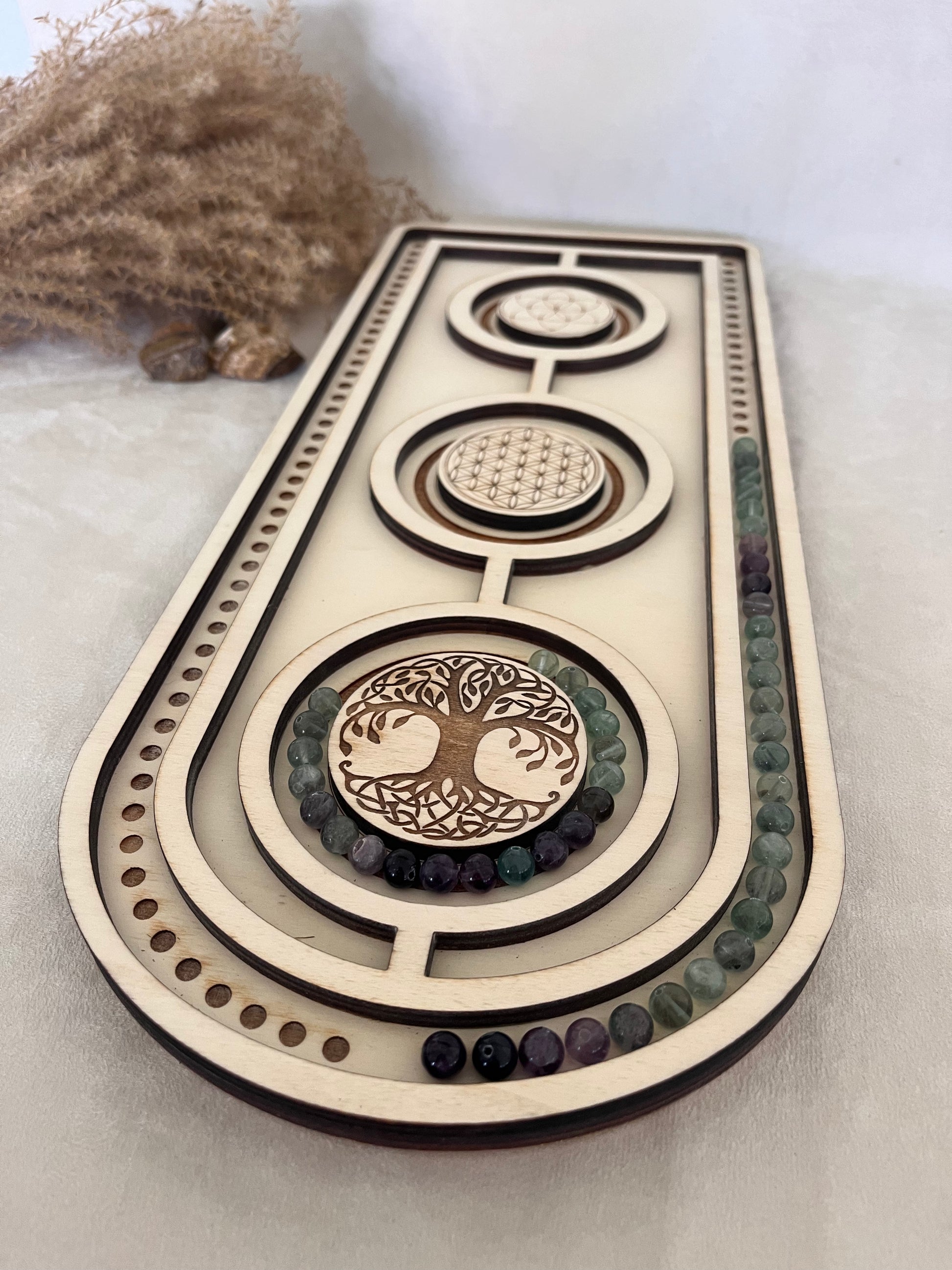 Mala and Bracelets Board - meditation bracelet, intention bracelets, custom mala, tibetan wrist mala, energy crystals bracelets, spiritual mala, bracelets with crystals, custom mala bracelet, natural gemstones bracelets - Samdea Mala