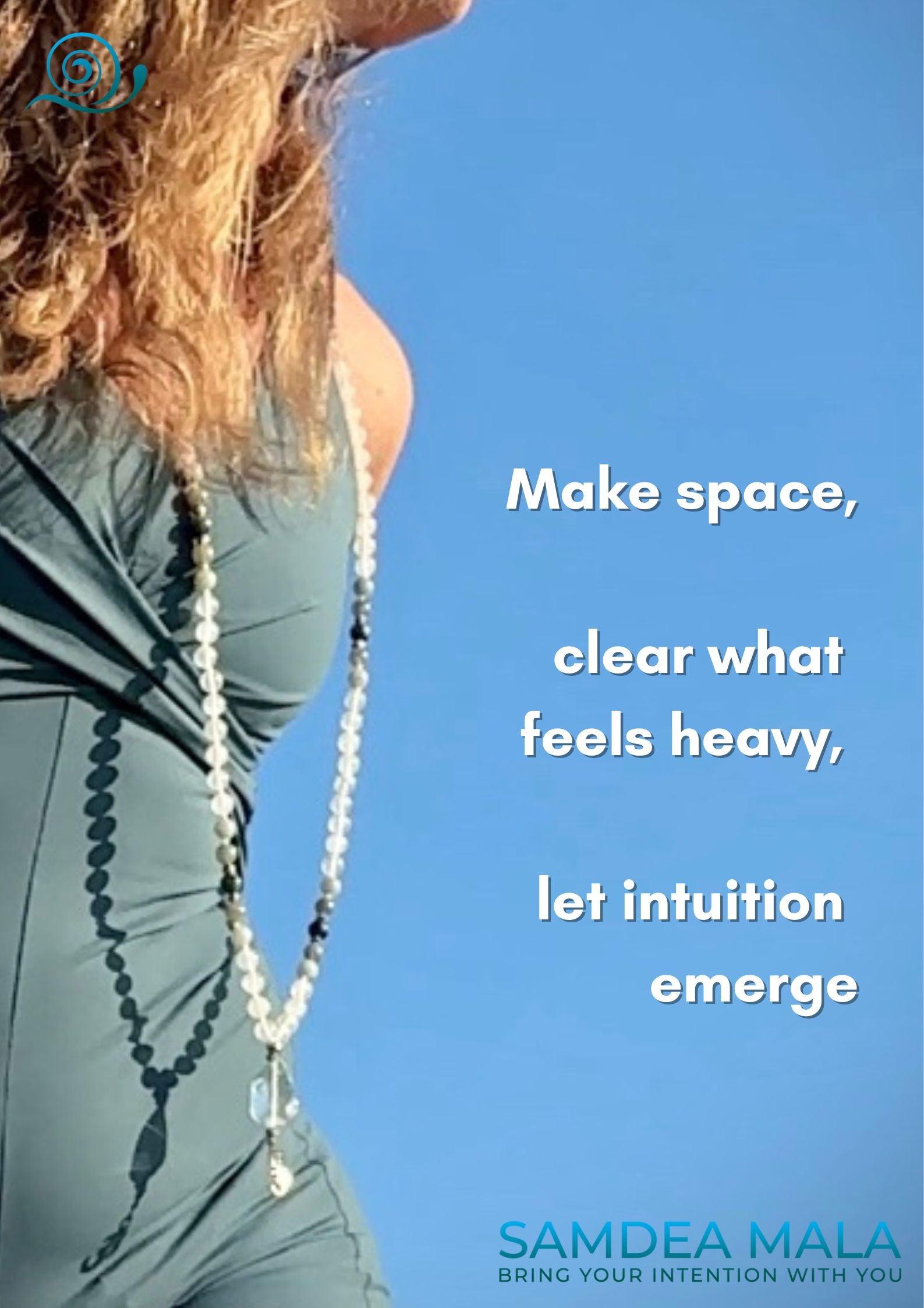 Mala for Intuition and Spiritual Clarity – Selenite, Labradorite & Clear Quartz Beads