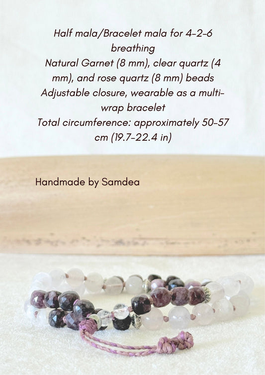 Pause Breathing – Half Mala Bracelet for Breathwork and Meditation, Symbol of Love