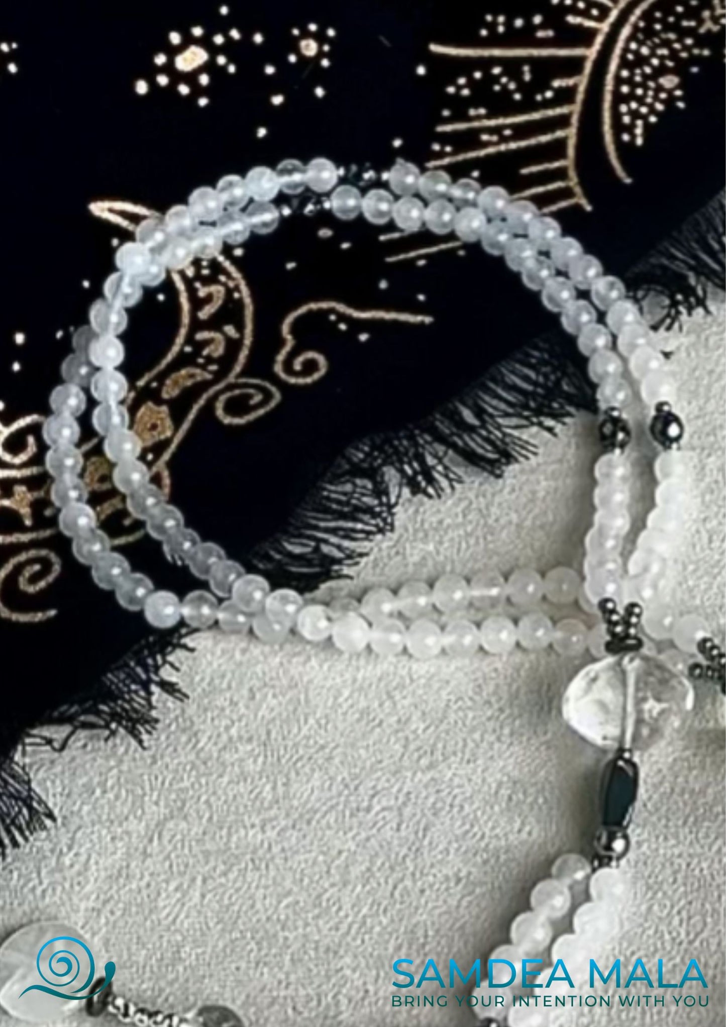 White Jade Nichiren Juzu – Japanese Buddhist Prayer Beads for Devotion and Clarity