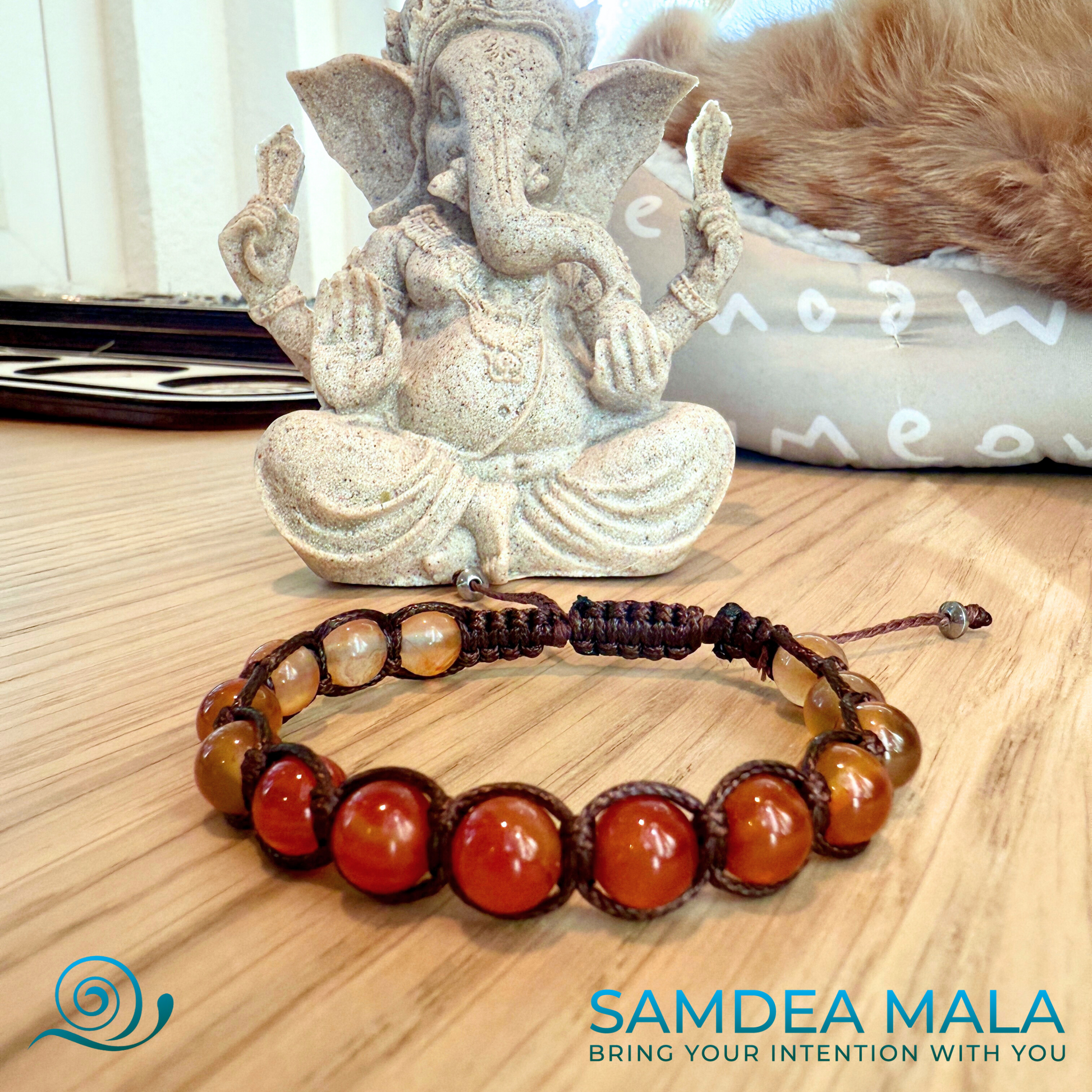 Tibetan Carnelian Bracelet – Vitality, Joy & Protective Energy - Samdea Mala