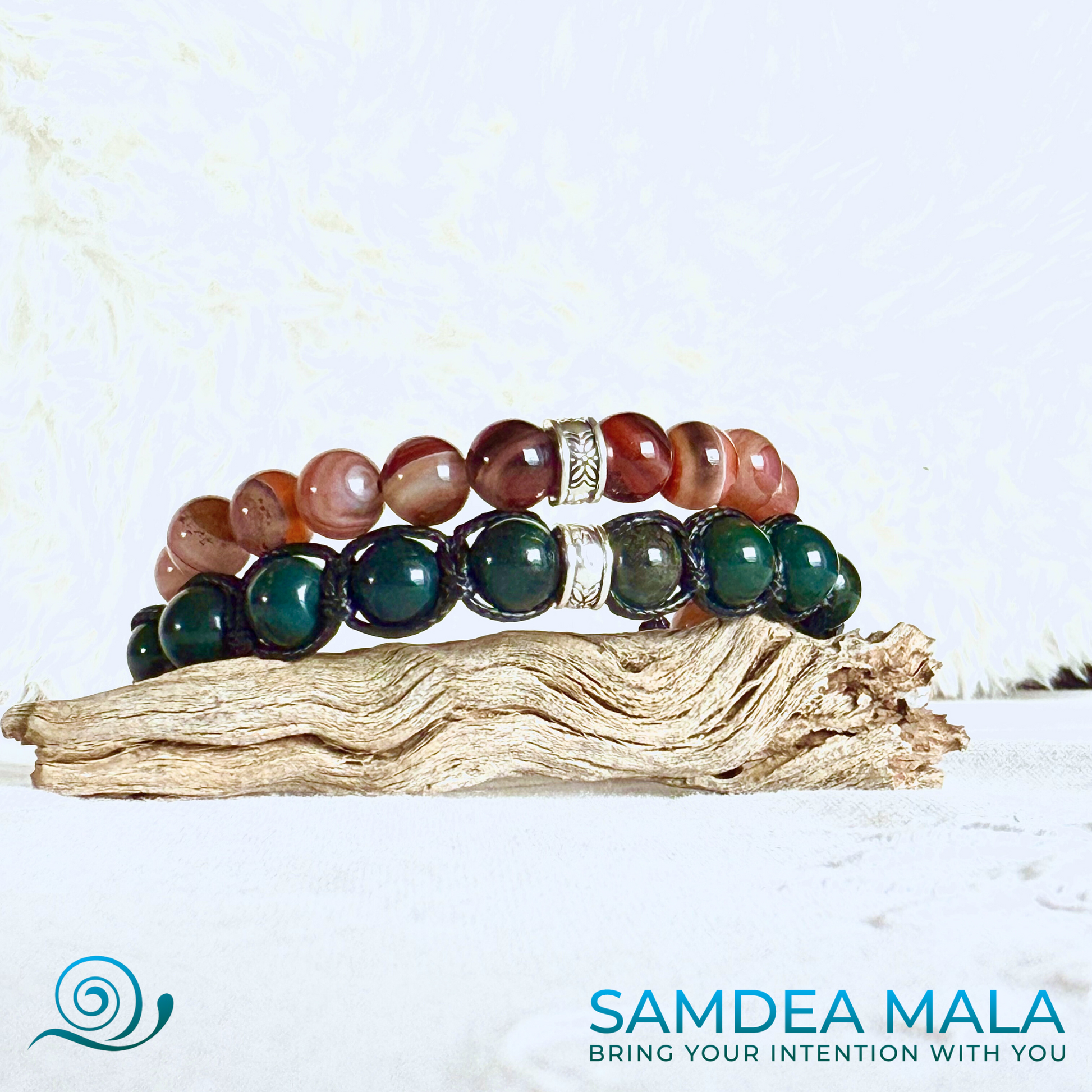 Guru Bracelet - Custom Bracelet with Personal Consultation for Crystal Selection - meditation bracelet, intention bracelets, custom mala, tibetan wrist mala, energy crystals bracelets, spiritual mala, bracelets with crystals, custom mala bracelet, natural gemstones bracelets - Samdea Mala