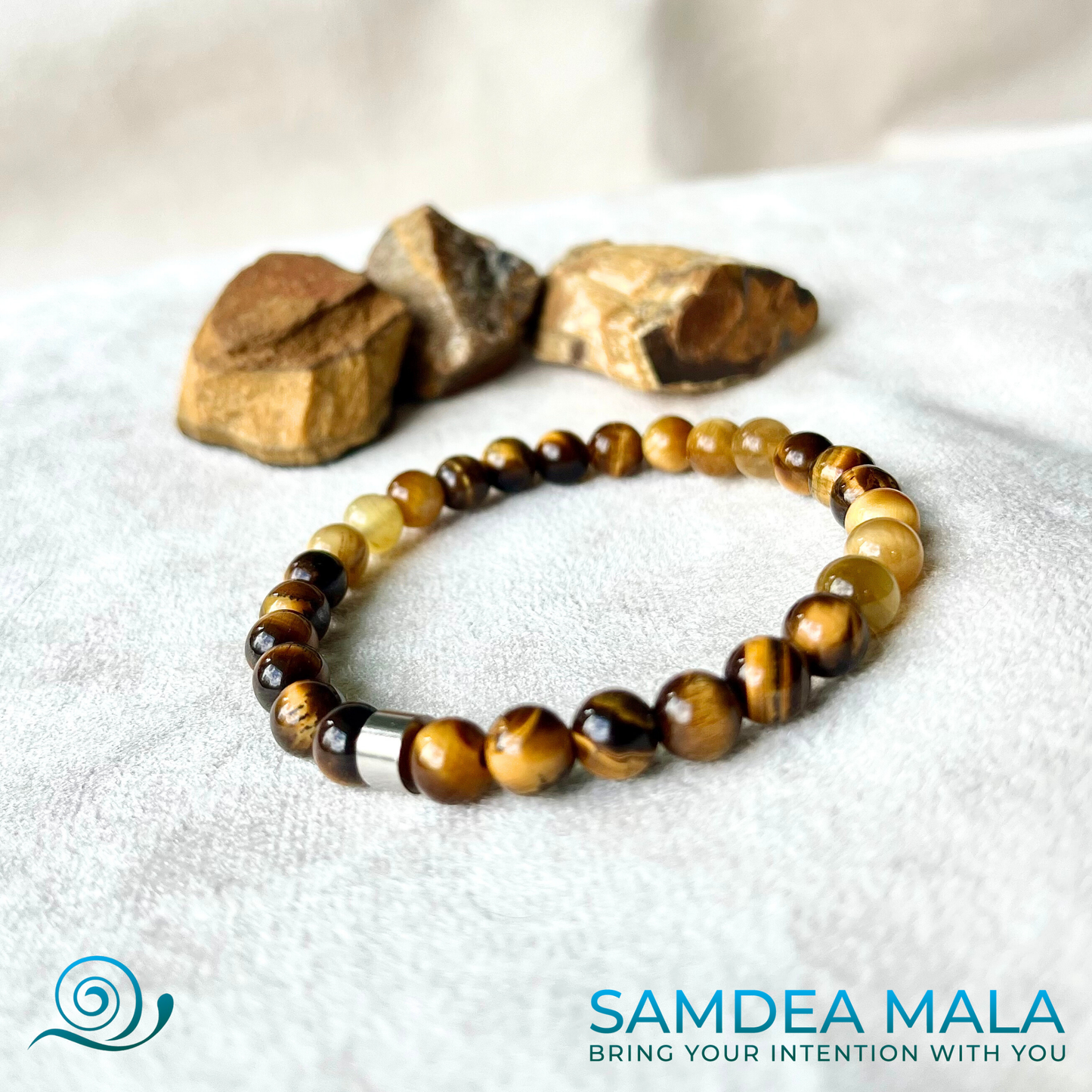 Custom Elastic in tiger eye for man