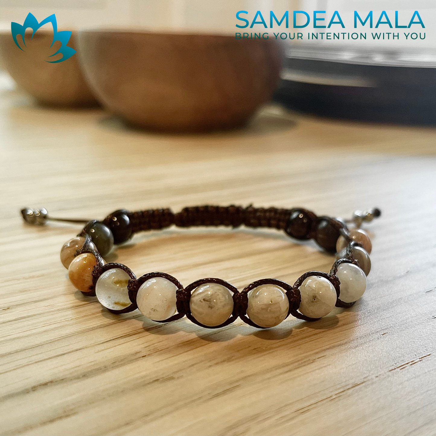 Custom Tibetan Bracelet - meditation bracelet, intention bracelets, custom mala, tibetan wrist mala, energy crystals bracelets, spiritual mala, bracelets with crystals, custom mala bracelet, natural gemstones bracelets - Samdea Mala