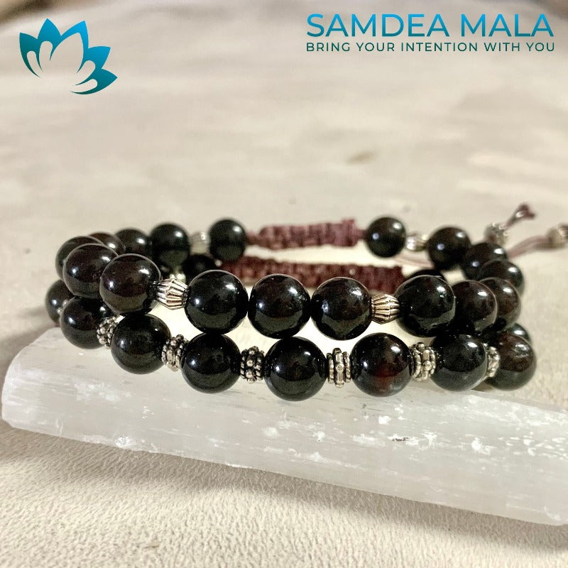 Custom Bracelet With Personalized Selection of Crystals - meditation bracelet, intention bracelets, custom mala, tibetan wrist mala, energy crystals bracelets, spiritual mala, bracelets with crystals, custom mala bracelet, natural gemstones bracelets - Samdea Mala