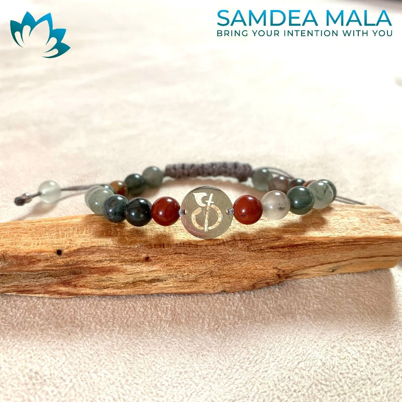 Custom Bracelet With Personalized Selection of Crystals - meditation bracelet, intention bracelets, custom mala, tibetan wrist mala, energy crystals bracelets, spiritual mala, bracelets with crystals, custom mala bracelet, natural gemstones bracelets - Samdea Mala