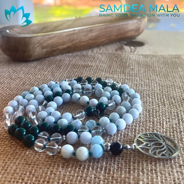 Mala, Mini Mala or Short Mala for Scorpio - meditation bracelet, intention bracelets, custom mala, tibetan wrist mala, energy crystals bracelets, spiritual mala, bracelets with crystals, custom mala bracelet, natural gemstones bracelets - Samdea Mala