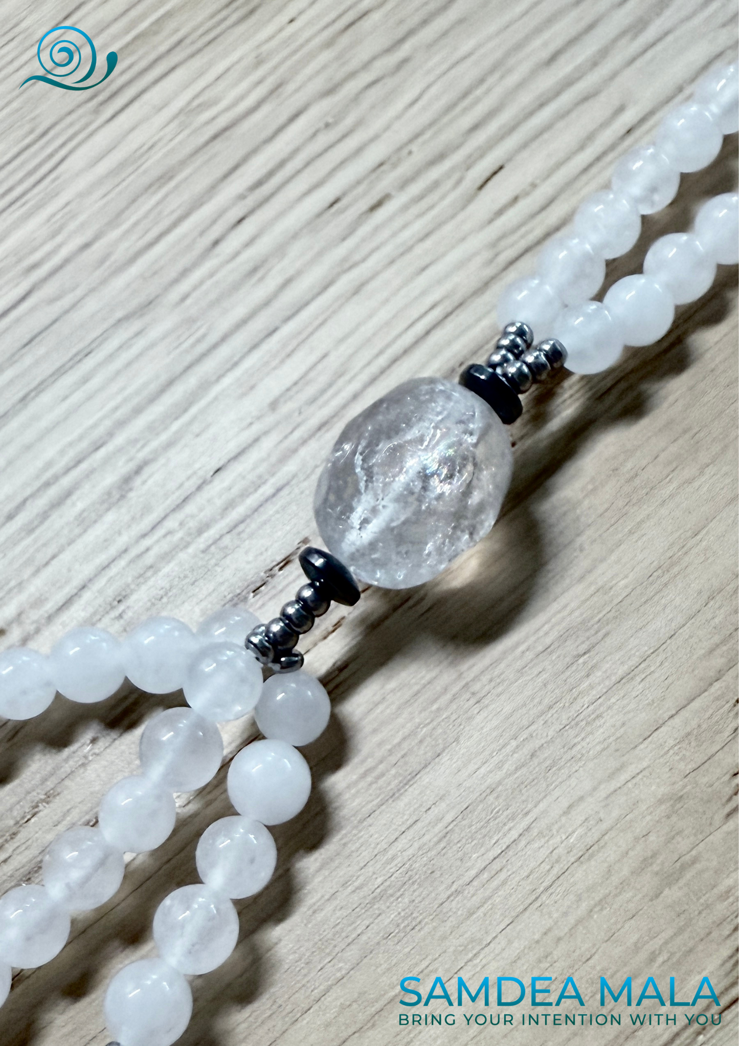 White Jade Nichiren Juzu – Japanese Buddhist Prayer Beads for Devotion and Clarity - Samdea Mala