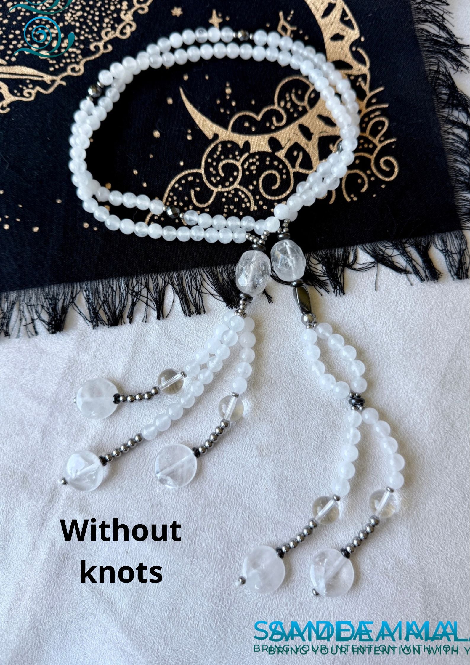 White Jade Nichiren Juzu – Japanese Buddhist Prayer Beads for Devotion and Clarity - Samdea Mala