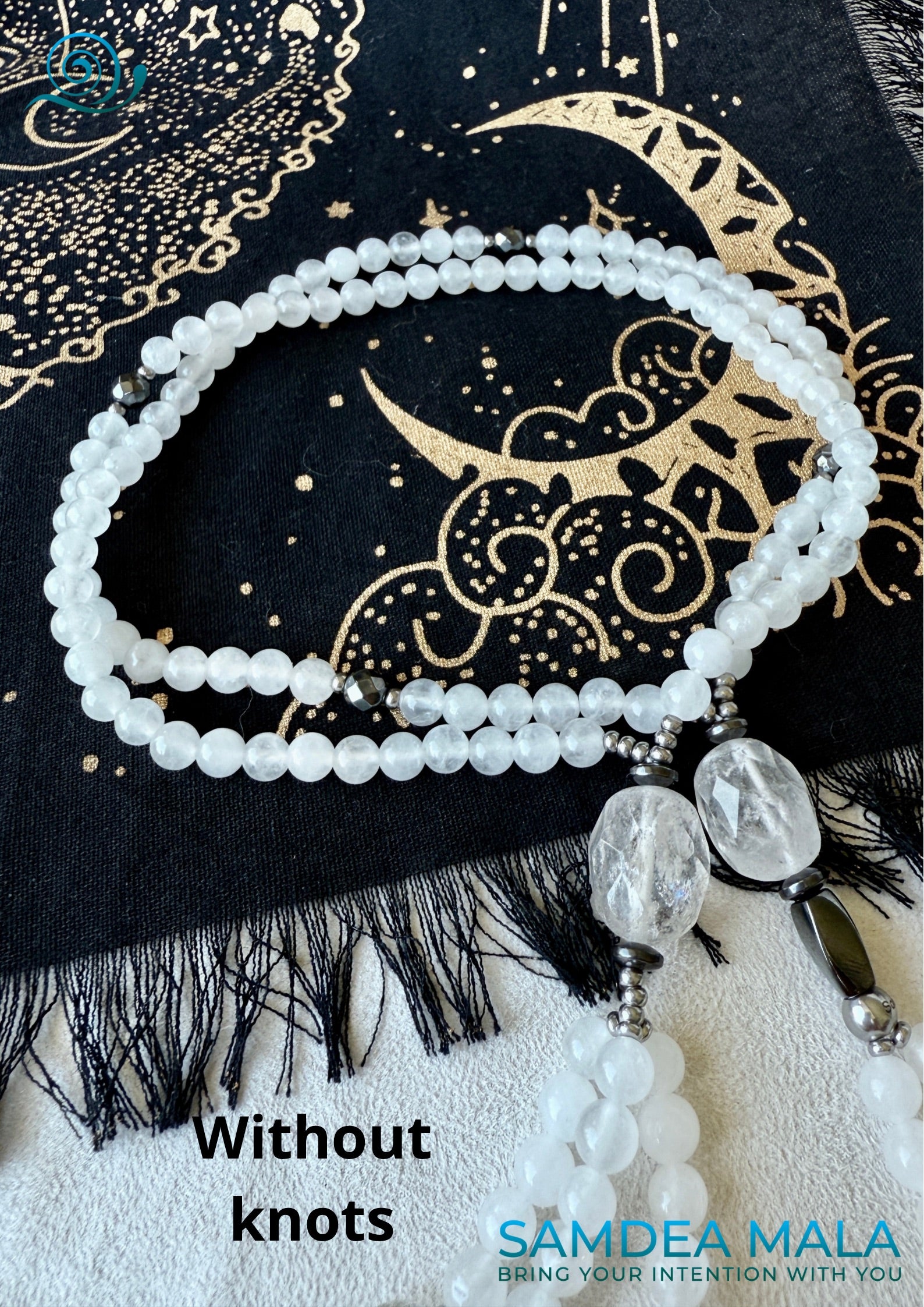 White Jade Nichiren Juzu – Japanese Buddhist Prayer Beads for Devotion and Clarity - Samdea Mala