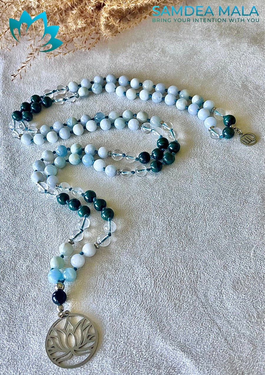 Mala, Mini Mala or Short Mala for Scorpio - meditation bracelet, intention bracelets, custom mala, tibetan wrist mala, energy crystals bracelets, spiritual mala, bracelets with crystals, custom mala bracelet, natural gemstones bracelets - Samdea Mala