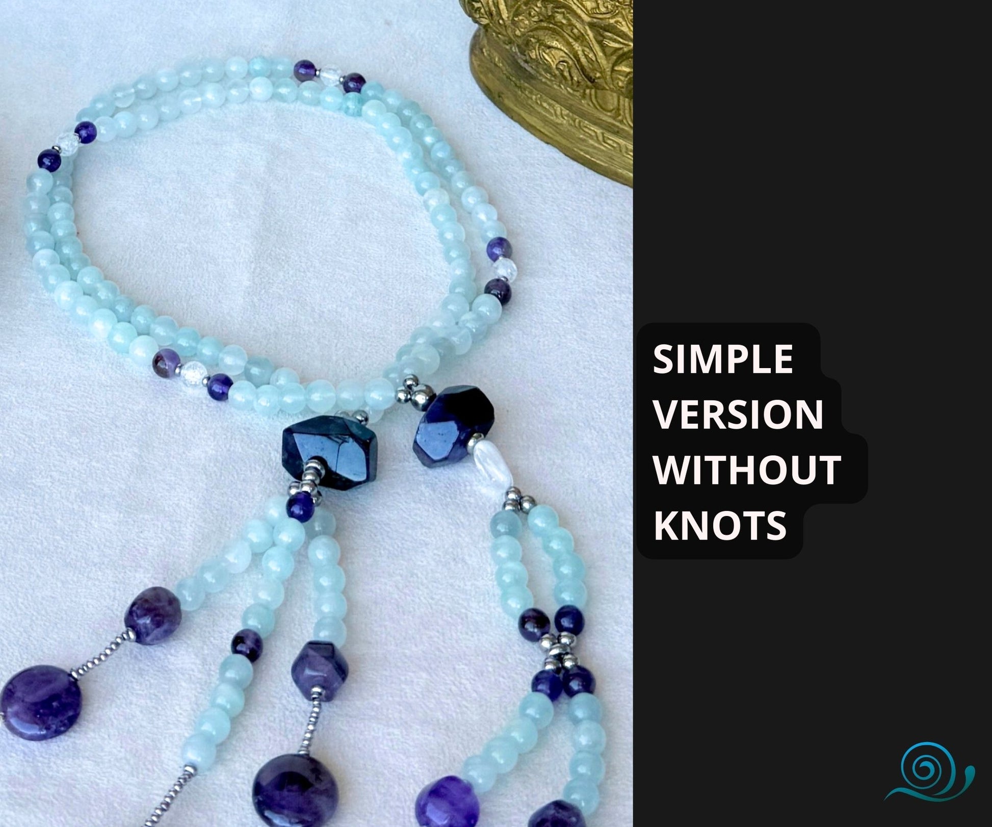 Custom Juzu - Nichiren Buddhist Prayer Beads - custom mala, spiritual gemstones in garnet by Samdea Mala