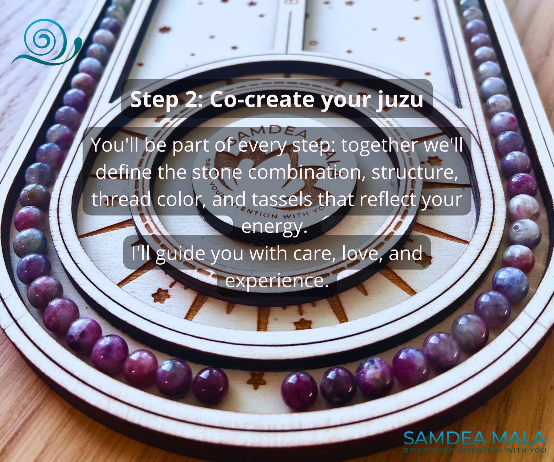 Custom Nichiren Juzu – Japanese Buddhist Prayer Beads with natural crystals for chanting Daimoku Nam Myoho Renge Kyo.