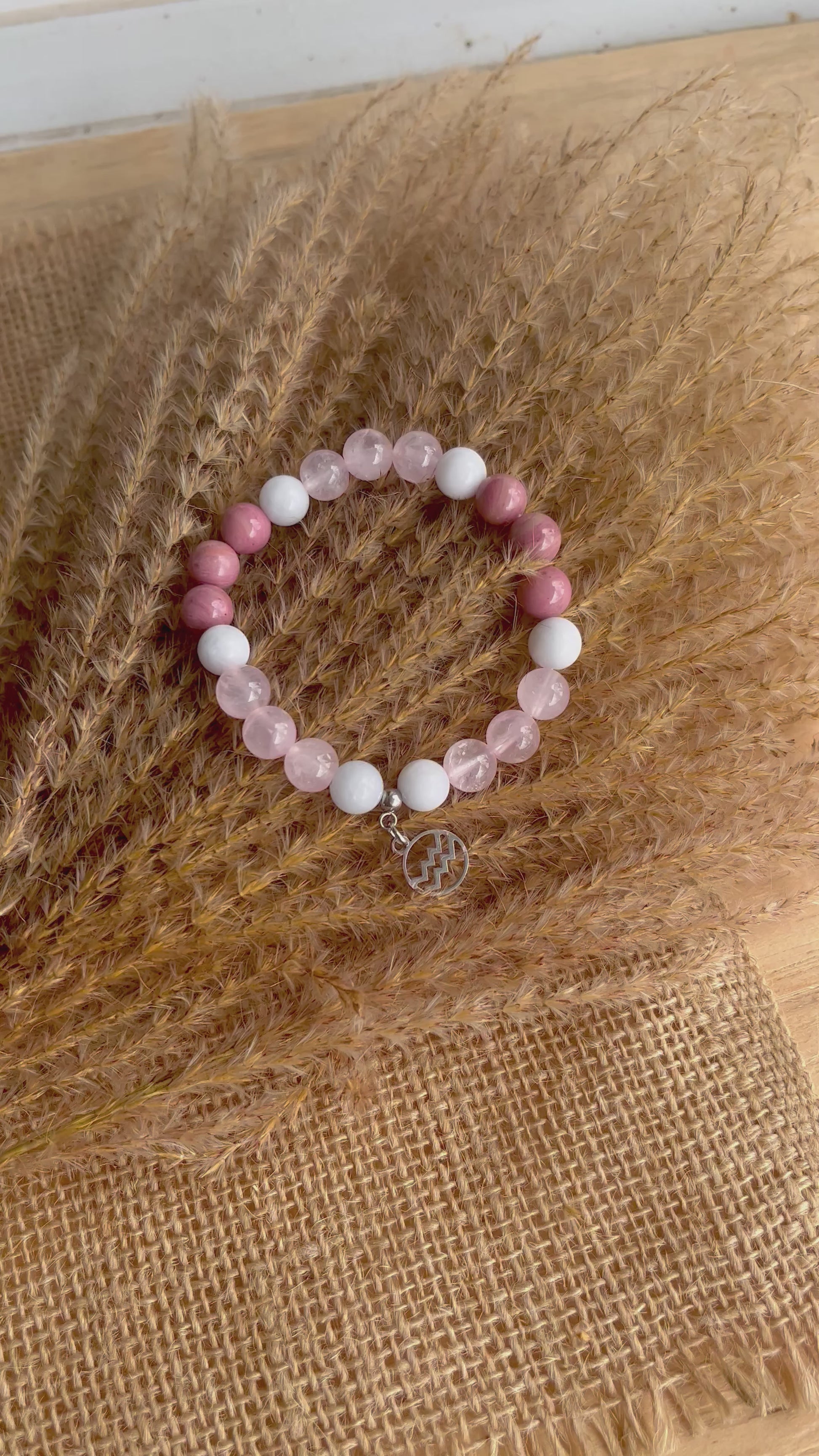 Samdea Mala Aquarius bracelet with rose quartz