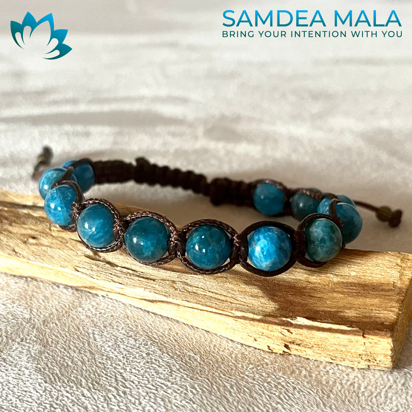 Tibetan Tamashii-Style Bracelet and Mini Bracelet in Apatite