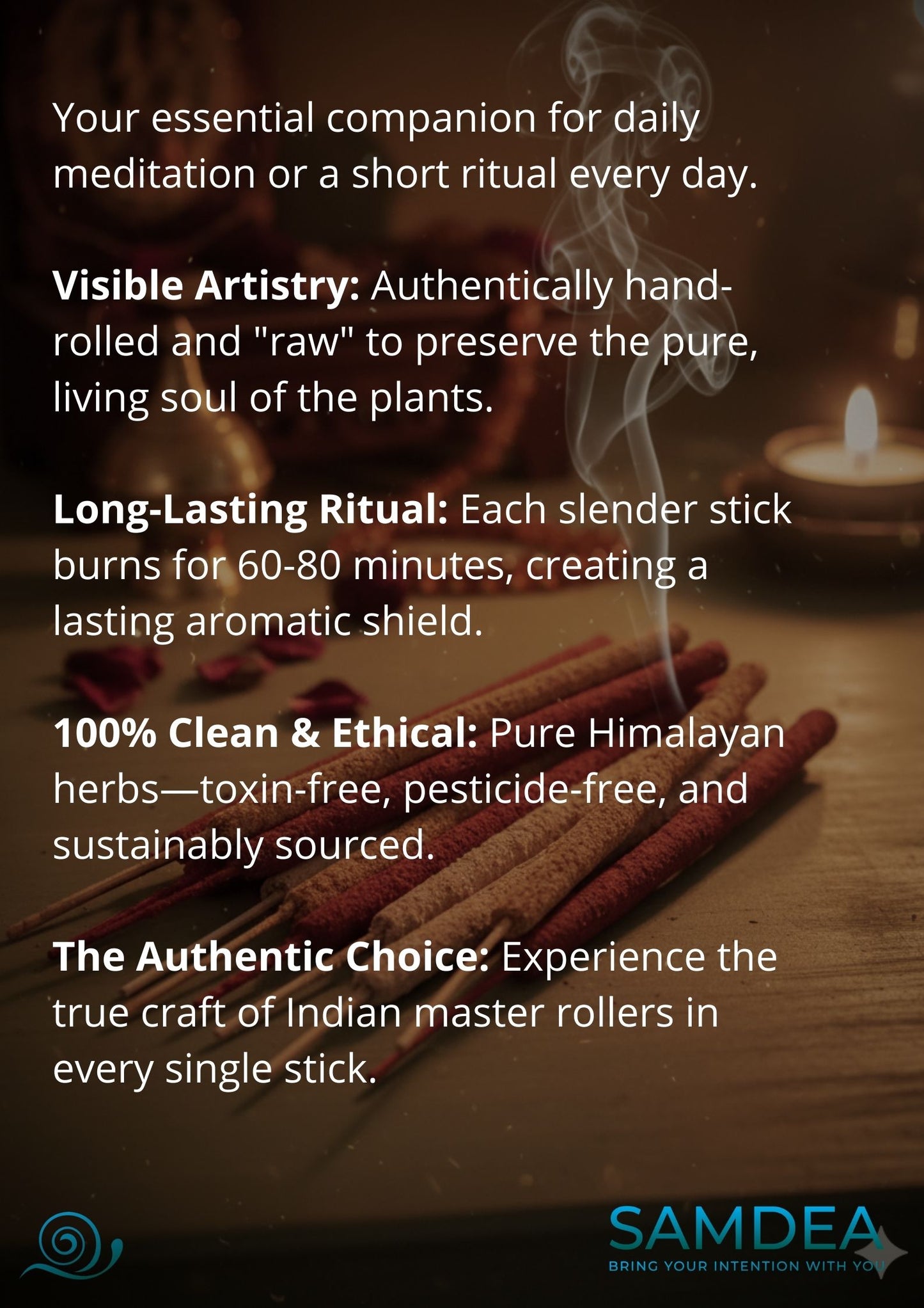 Raw Ritual: l'autentico bastoncino di incenso himalayano - Incenso botanico puro - Set da 8 (15 g) 