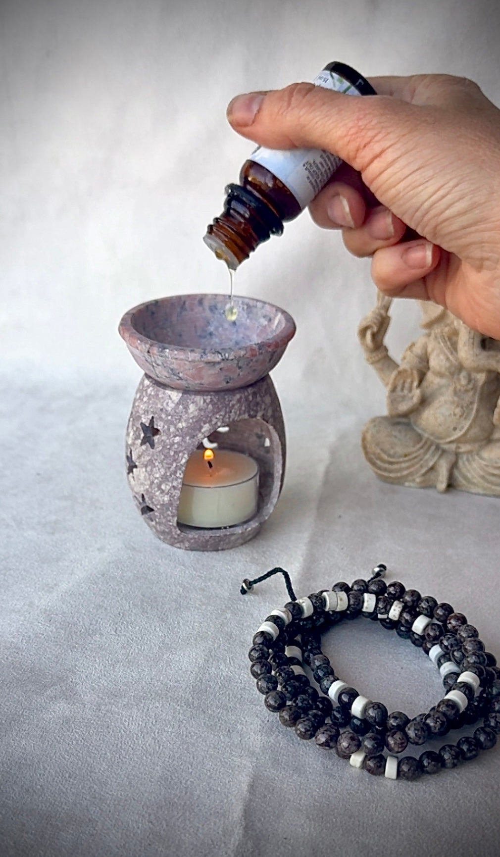 Aromatherapy Diffuser perfumed oil soapstone burner, wabi-sabi altar decor