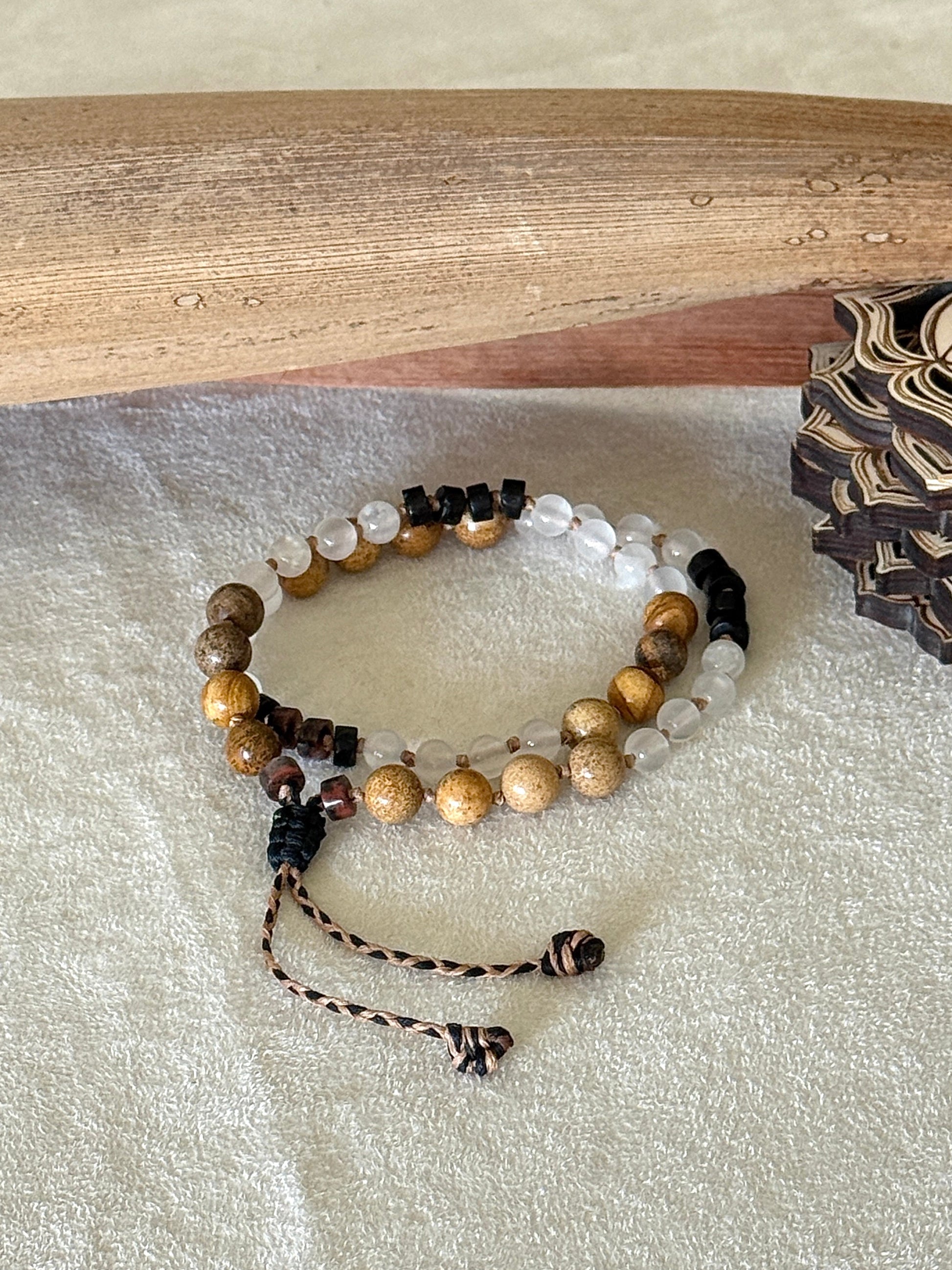 Breathwork mala bracelet grounding mala, yoga bracelet, grounding tool