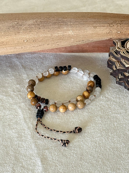 Breathwork mala bracelet grounding mala, yoga bracelet, grounding tool
