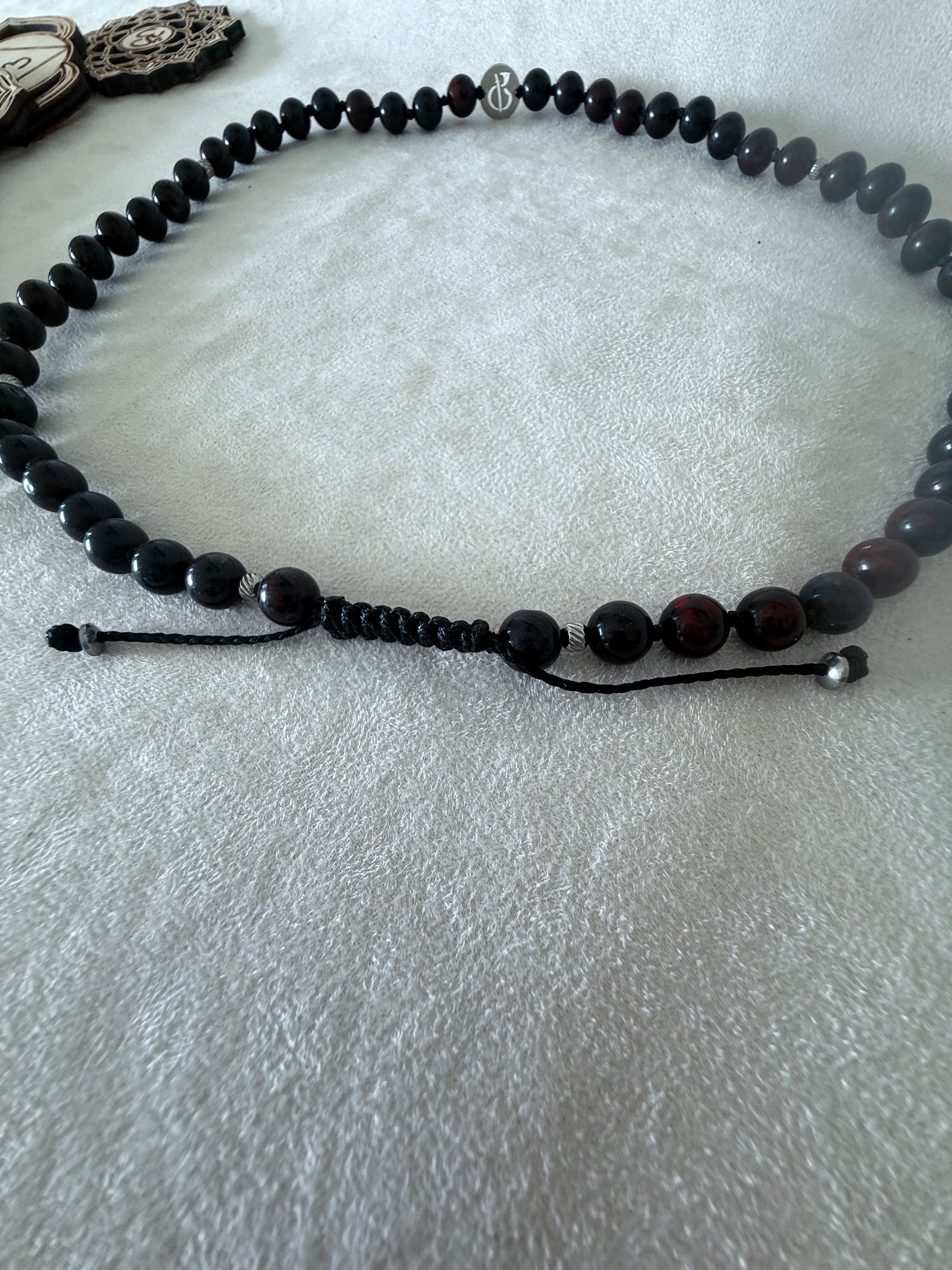 Odaka Yoga bracelet mala in red heliotrope bloodstone, spiritual gemstone bracelet for yoga practitioners, mala beads, mala necklace, grounding, strength and yoga teacher gift. Roberto Milletti , Francesca Cassia