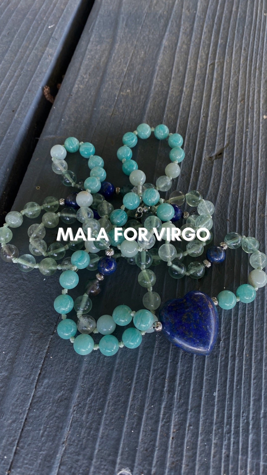 Mala for Virgo - custom mala beads, spiritual mala, gemstone necklace, gemstone for zodiac sign, zodiac crystal, zodiac gemstones - Samdea Mala