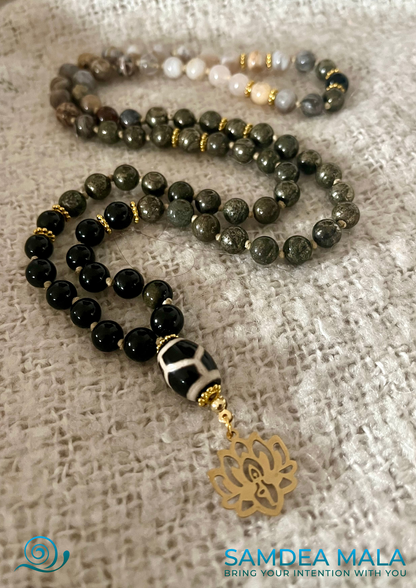 Custom Mala Beads - mala for meditation , spiritual mala, bracelets with crystals, custom mala bracelet, natural gemstones bracelets - Samdea Mala