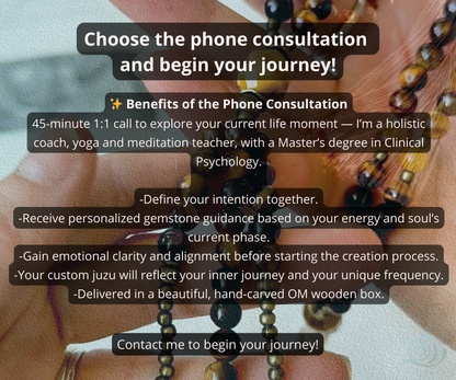 Custom Nichiren Juzu – Japanese Buddhist Prayer Beads with natural Gemstones for Lotus Sutra chanting of Nam Myoho Renge Kyo, crafted for focus and devotion.