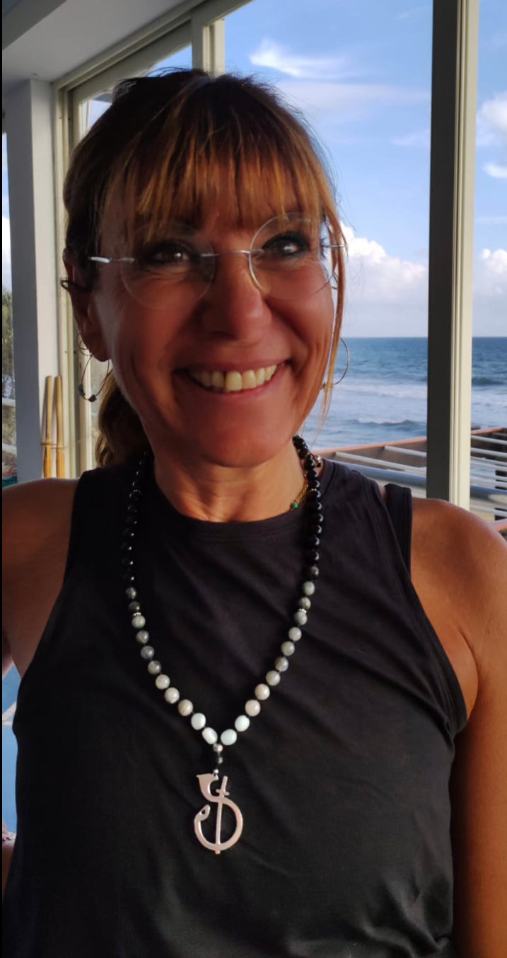 Odaka Yoga - The Symbol - necklace - Samdea Mala Francesca Cassia e Roberto Milletti custom mala beads for meditation