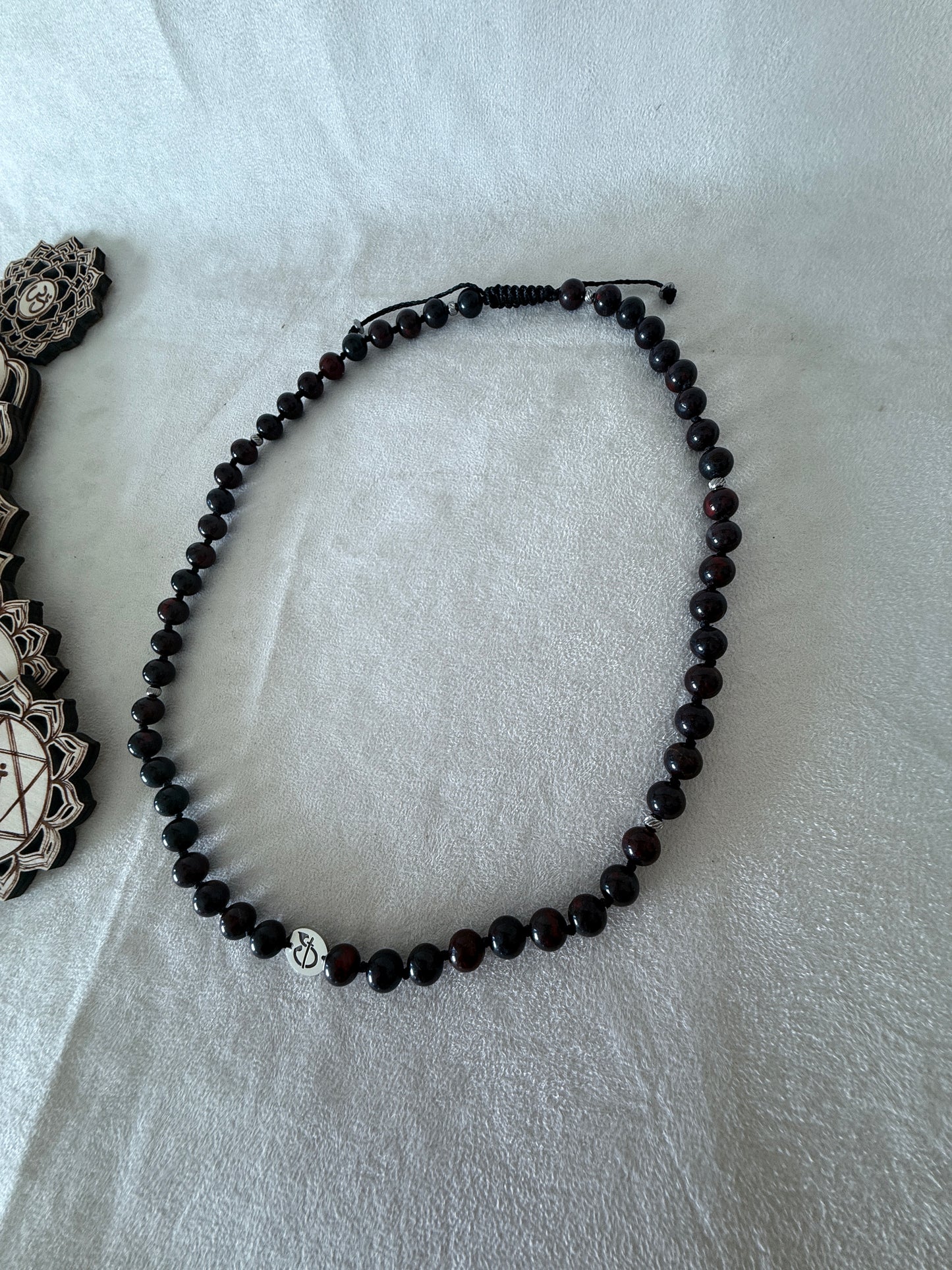 Odaka Yoga bracelet mala in red heliotrope bloodstone, spiritual gemstone bracelet for yoga practitioners, mala beads, mala necklace, grounding, strength and yoga teacher gift. Roberto Milletti , Francesca Cassia