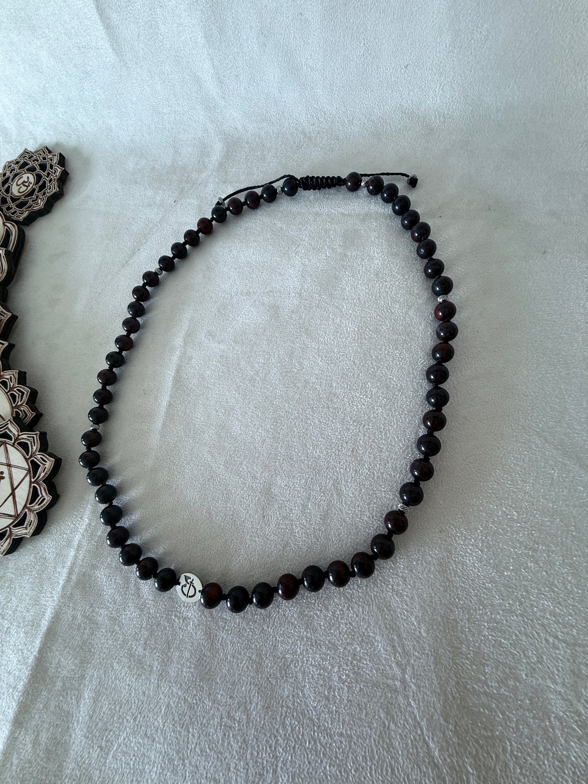 Odaka Yoga bracelet mala in red heliotrope bloodstone, spiritual gemstone bracelet for yoga practitioners, mala beads, mala necklace, grounding, strength and yoga teacher gift. Roberto Milletti , Francesca Cassia