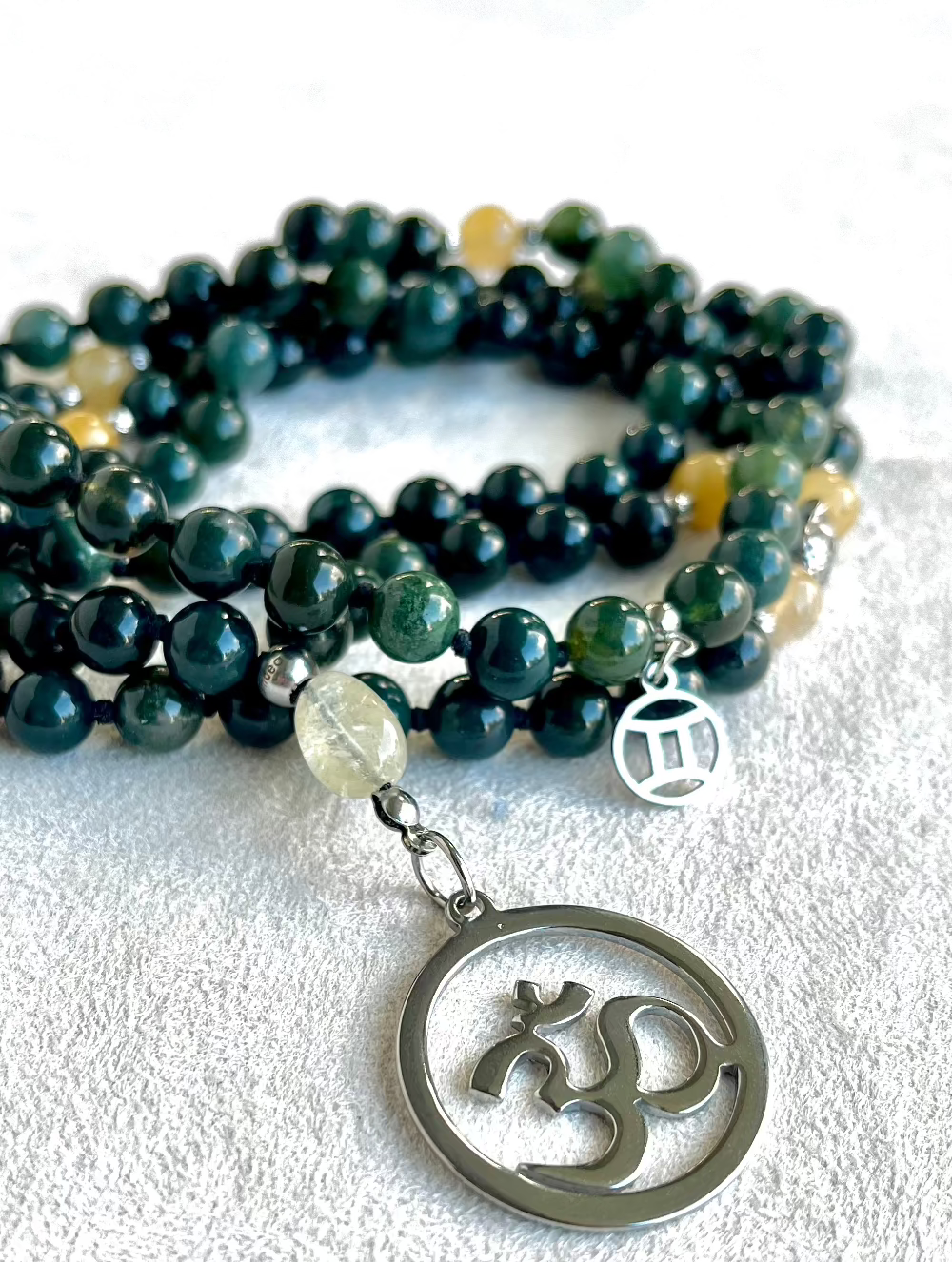 Mala for Gemini - gemini zodiac mala beads, spiritual mala, gemstone necklace, gemstone for zodiac sign, zodiac crystal, zodiac gemstones, Gemini gemstone, Gemini crystals - Samdea Mala