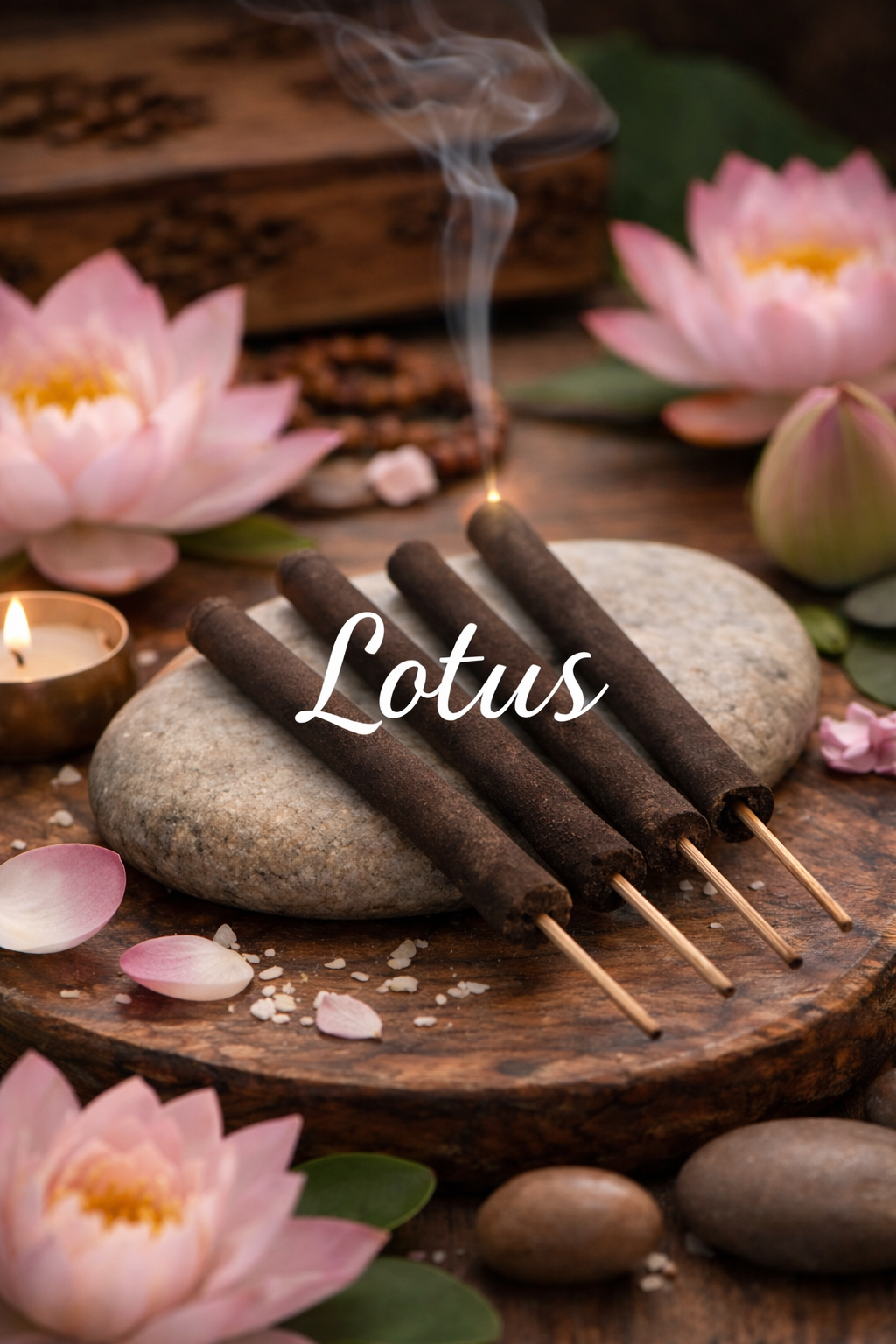 Zen hand-rolled artisan incense  sticks for meditation, yoga, home cleansing and spiritual rituals. Lotus, Copal, Frankincense, Palo Santo, Sweetgrass, White Sage and Patchouli