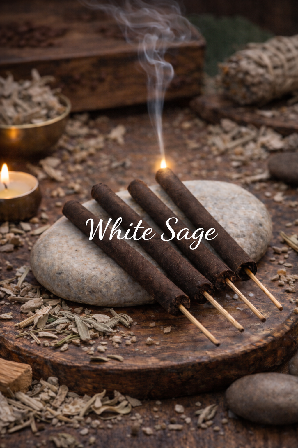 Zen hand-rolled artisan incense  sticks for meditation, yoga, home cleansing and spiritual rituals. Lotus, Copal, Frankincense, Palo Santo, Sweetgrass, White Sage and Patchouli