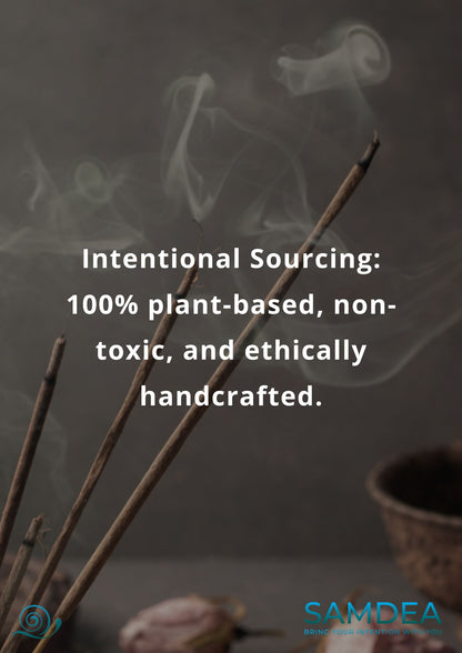 Incenso Masala Artisan Premium - Fatto a mano in India - Resine naturali ed erbe - Durata 90 min - Rituale Yoga e Meditazione - Singolo Stick