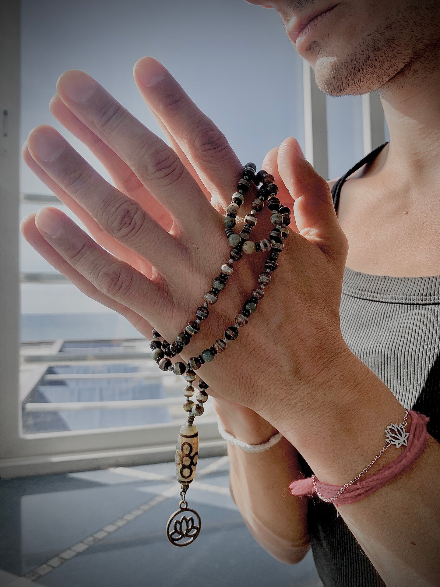 The Mala and the Japamala Meditation - meditation bracelet, intention bracelets, custom mala, tibetan wrist mala, energy crystals bracelets, spiritual mala, bracelets with crystals, custom mala bracelet, natural gemstones bracelets - Samdea Mala