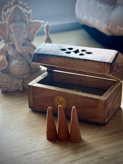 Indian-Style Incense Cones (8 pcs) - Assorted Fragrances for Meditation, Relaxation and Ritual - Cones for Meditation, Relaxation and Ritual - Samdea Mala