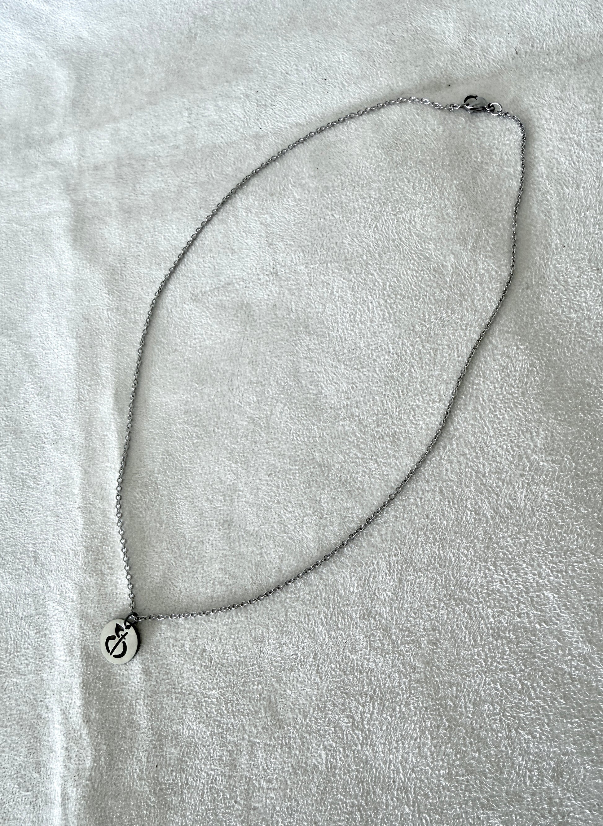 Odaka Yoga Stainless Steel Necklace – Yoga Symbol Pendant, Spiritual Jewelry for Practitioners and Teachers - Samdea Mala