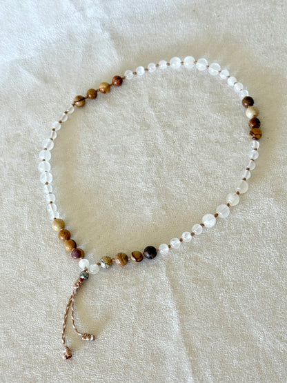 Mala del Respiro Quadrato – Mezzo Mala per Respirazione Quadrata e Meditazione - Radicamento e Serenità