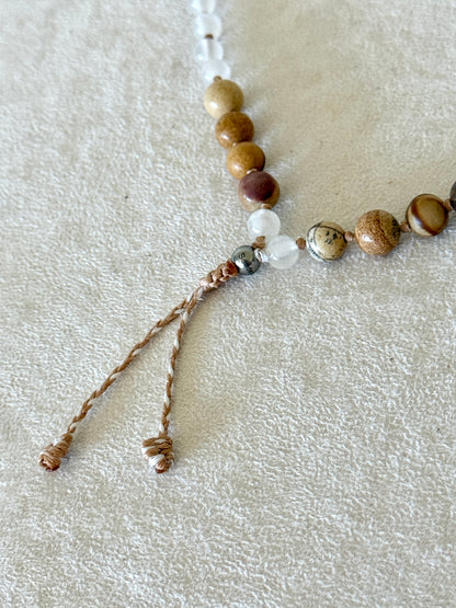 Mala del Respiro Quadrato – Mezzo Mala per Respirazione Quadrata e Meditazione - Radicamento e Serenità