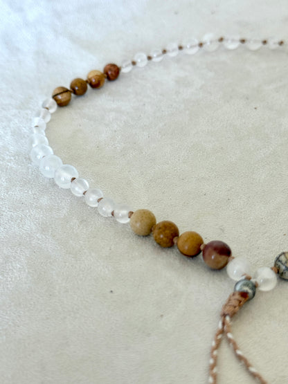 Mala del Respiro Quadrato – Mezzo Mala per Respirazione Quadrata e Meditazione - Radicamento e Serenità