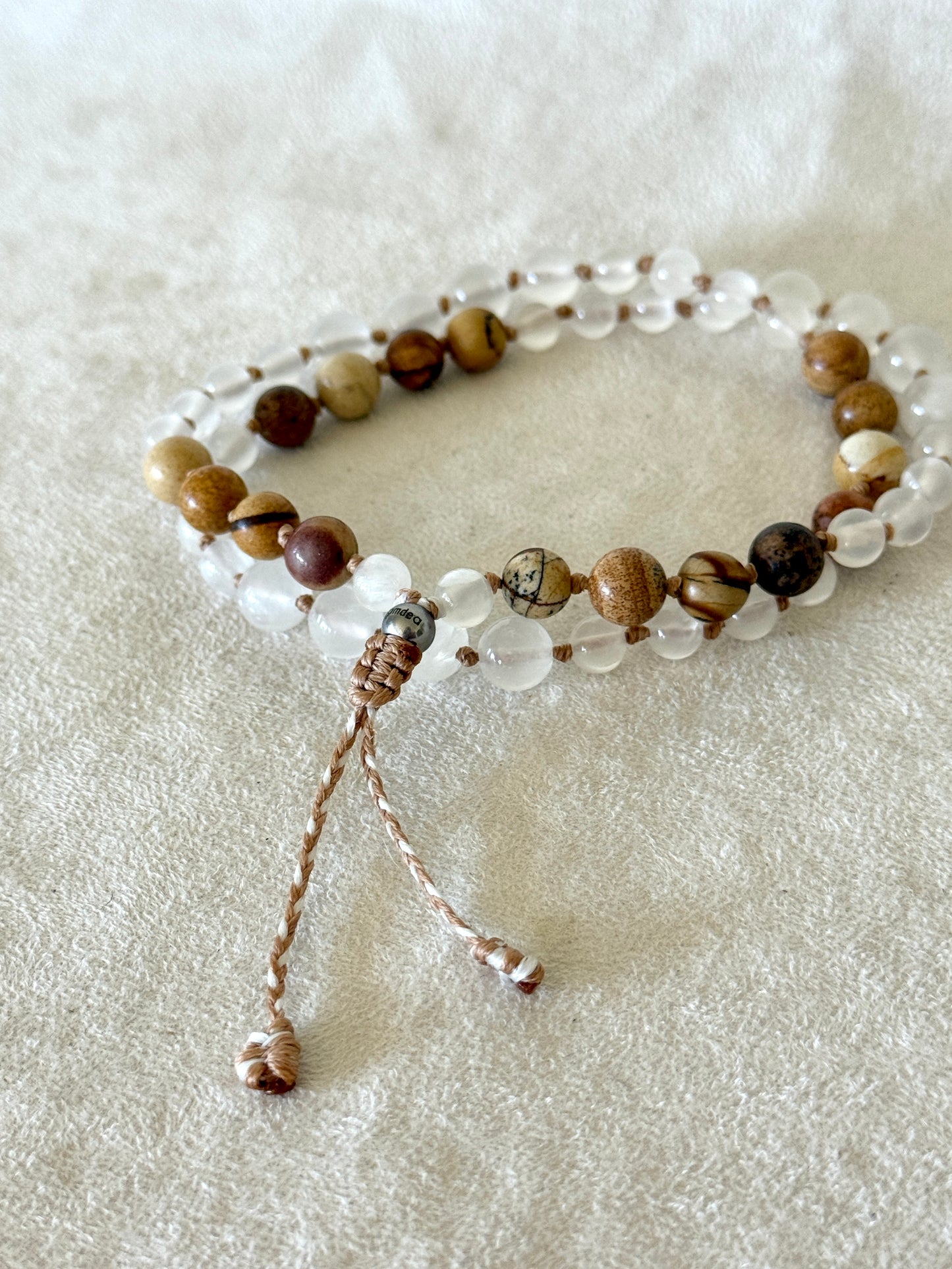Mala del Respiro Quadrato – Mezzo Mala per Respirazione Quadrata e Meditazione - Radicamento e Serenità
