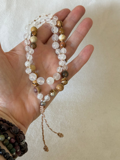 Mala del Respiro Quadrato – Mezzo Mala per Respirazione Quadrata e Meditazione - Radicamento e Serenità