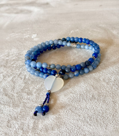 Daily Mini Mala – 108 grani in pietre naturali (6 mm), senza nodini