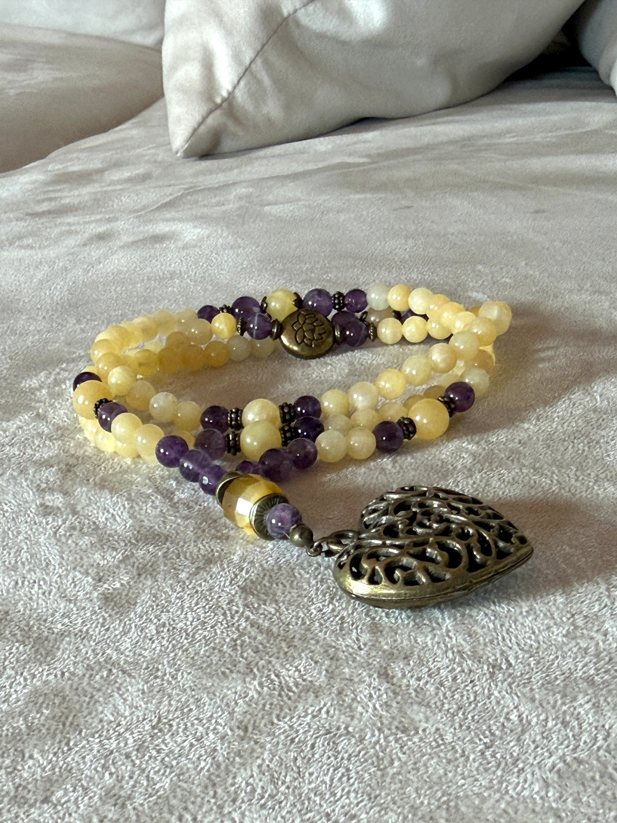 Daily Mini Mala – 108 grani in pietre naturali (6 mm), senza nodini